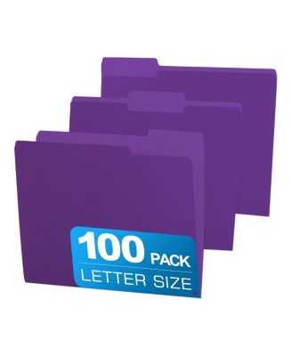 Two Tone File Folders 13 Cut Tab Letter Size Assorted Colors For Office School Home Organization