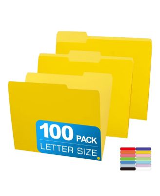Two Tone File Folders 13 Cut Tab Letter Size Assorted Colors For Office School Home Organization