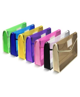 7 Pack Plastic Expandable File Folders Large Capacity Waterproof Document Organizer