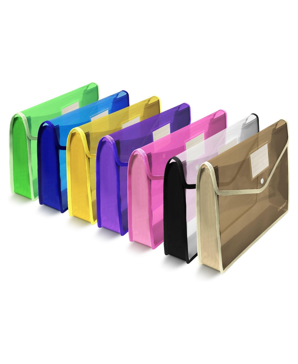 Four Candies 7 Pack Plastic Expandable File Folders Large Capacity Waterproof Document Organizer - Default