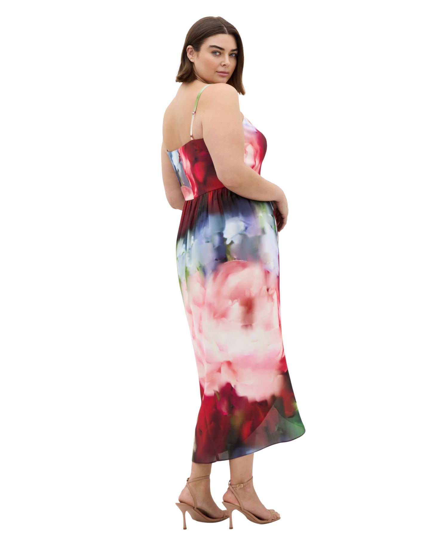 Women's Sassy Floral Print Tulip Midi Dress