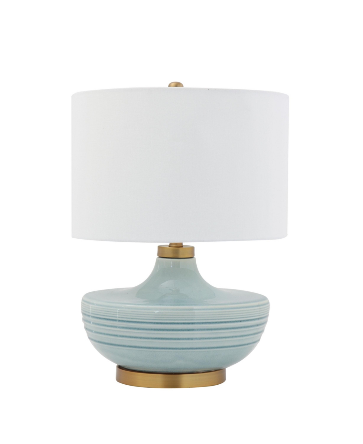 Storied Home Ceramic Table Lamp with Linen Shade