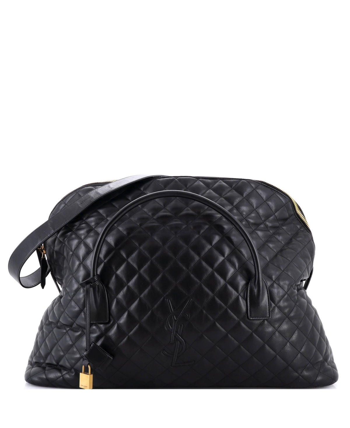 Pre-Owned Saint Laurent Es Giant Travel Bag Quilted Leather
