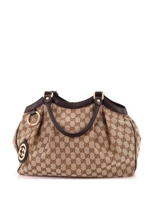 Medium Sukey Tote GG Canvas with Leather