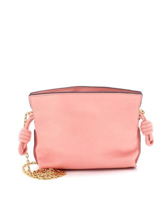 Nano Flamenco Knot Chain Clutch Leather