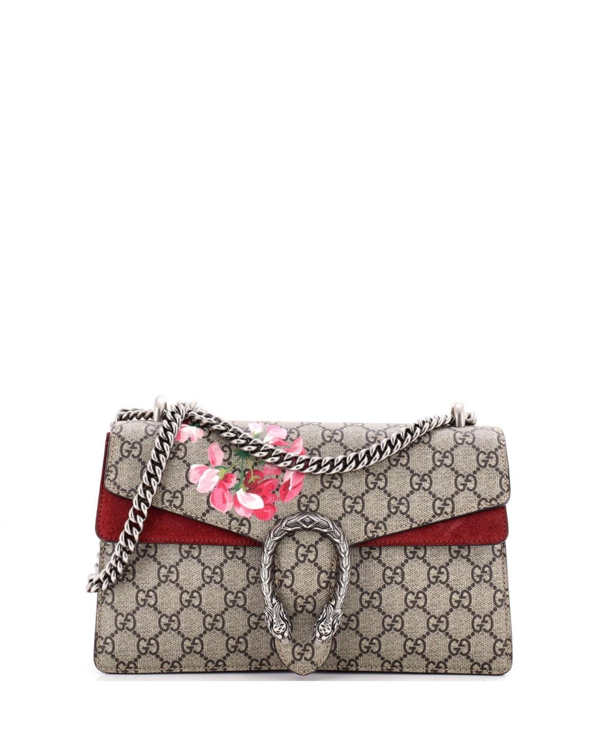 Pre-Owned Gucci Small Dionysus Bag Blooms Print Gg Coated Canvas - Brown