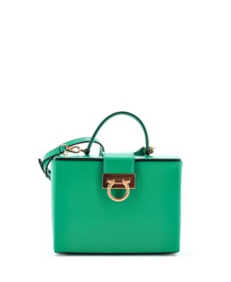 Mini Trifolio Box Top Handle Bag Leather