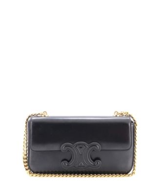 Small Triomphe Chain Shoulder Bag Leather