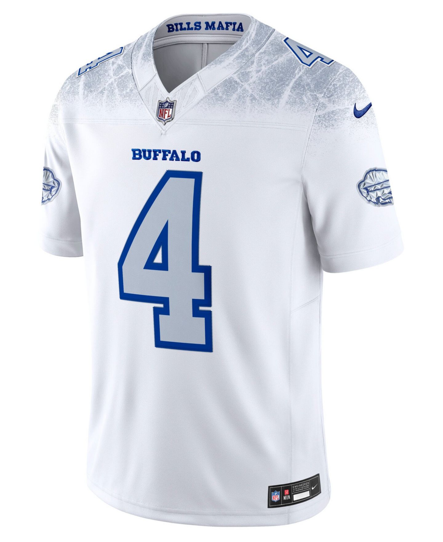 Мужской топ Nike James Cook III White Buffalo Bills Rivalries Collection Stitched Limited Jersey — фото 2