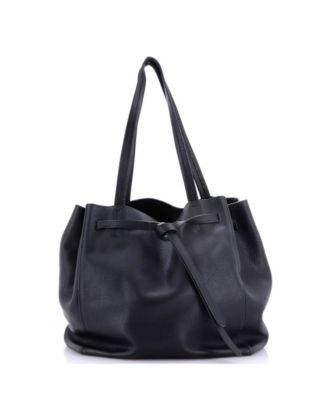 Small Phantom Tie Cabas Tote Leather