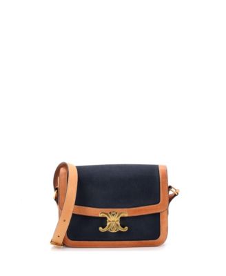 Medium Triomphe Shoulder Bag Canvas with Leather