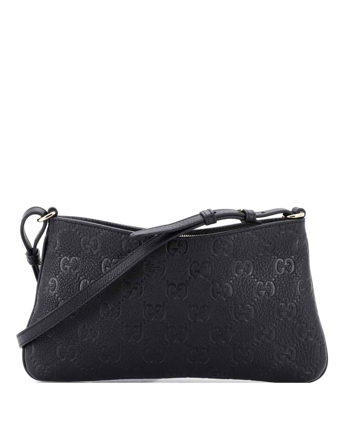 Pre-Owned Gucci Medium Emblem Chain Shoulder Bag Guccissima Leather