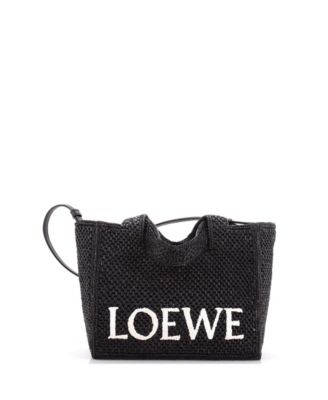 Small Paula's Ibiza Logo Convertible Tote Raffia