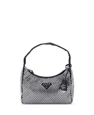 Mini Re-Edition 2000 Hobo Crystal Embellished Satin