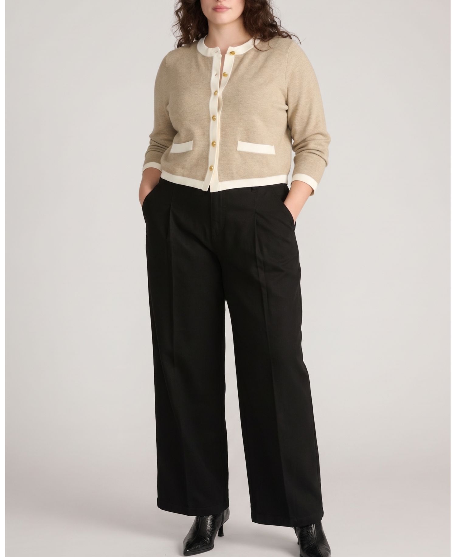 Plus Size Gabrielle Button Front Cardigan