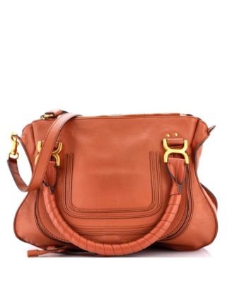 Small Marcie Satchel Leather