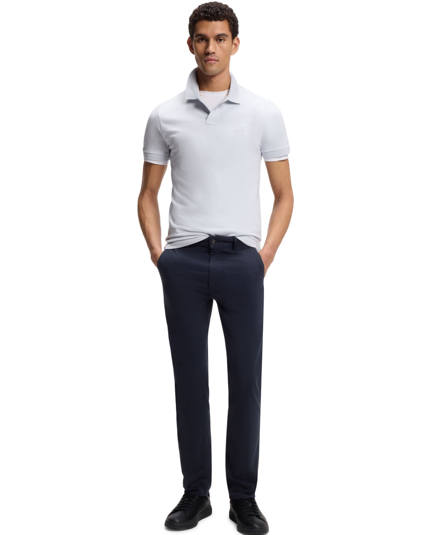 Men's Stretch-Cotton Satin Slim-Fit Chinos