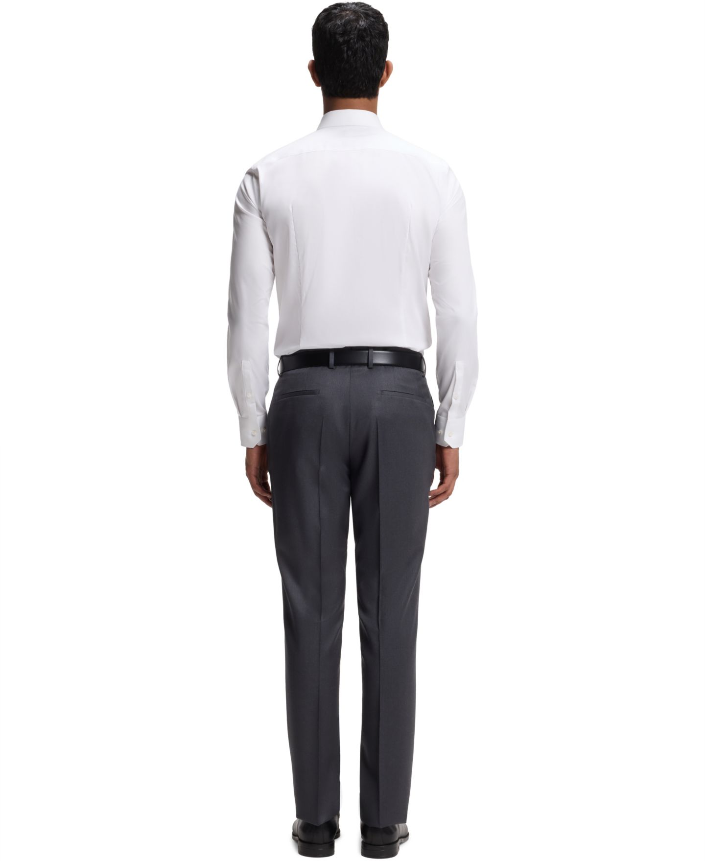 Мужская рубашка Hugo Boss Wrinkle-Free Poplin Slim-Fit Business Dress Shirt, цвет: Белый — фото 4