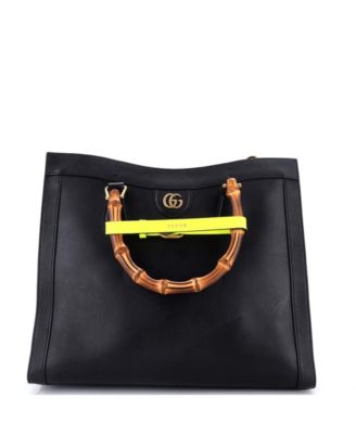 Medium Diana NM Bamboo Handle Tote Leather