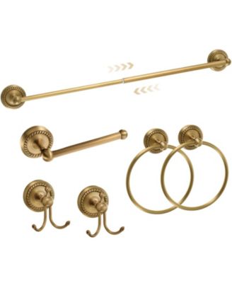 6 Antique Bathroom Hardware Set Wall Mounted