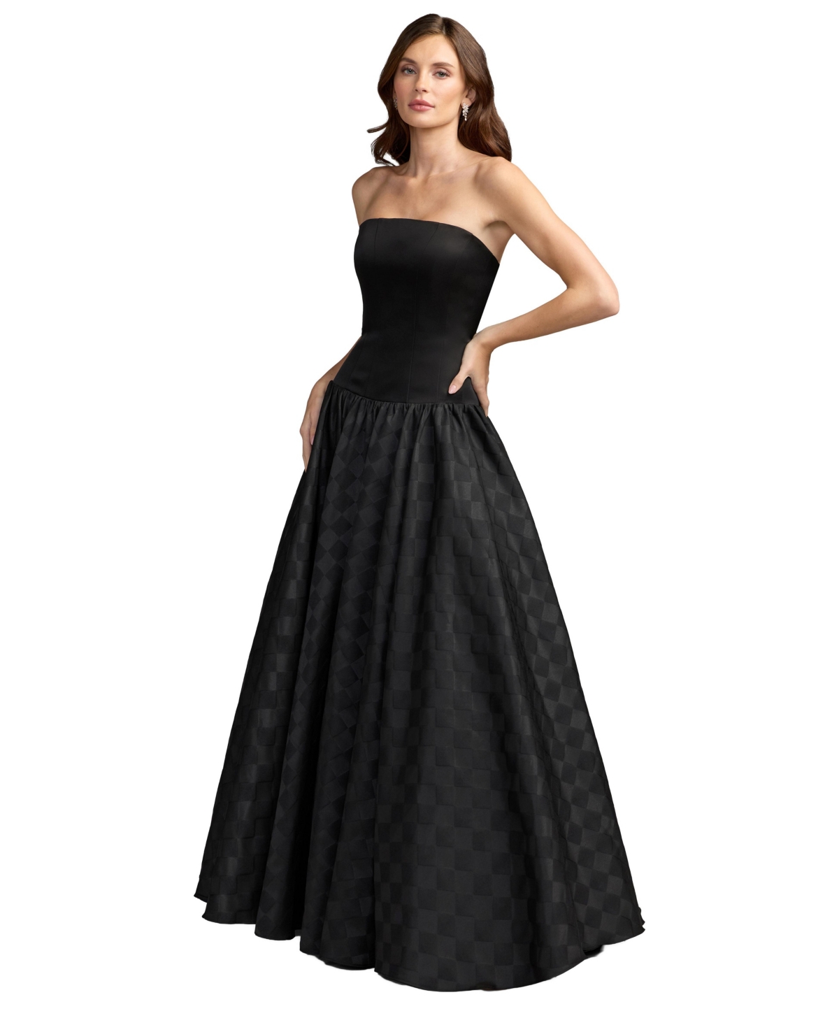 Mac Duggal Women's Strapless Drop-Waist Gown - Black