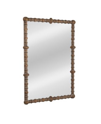 Chic Wood Beaded Dowel Frame Mirror