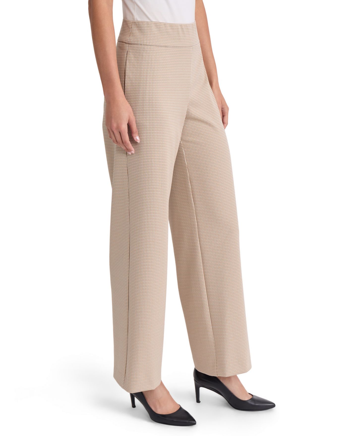 Женские брюки Jones New York High-Rise Wide-Leg Pull-On, цвет: Белый — фото 2