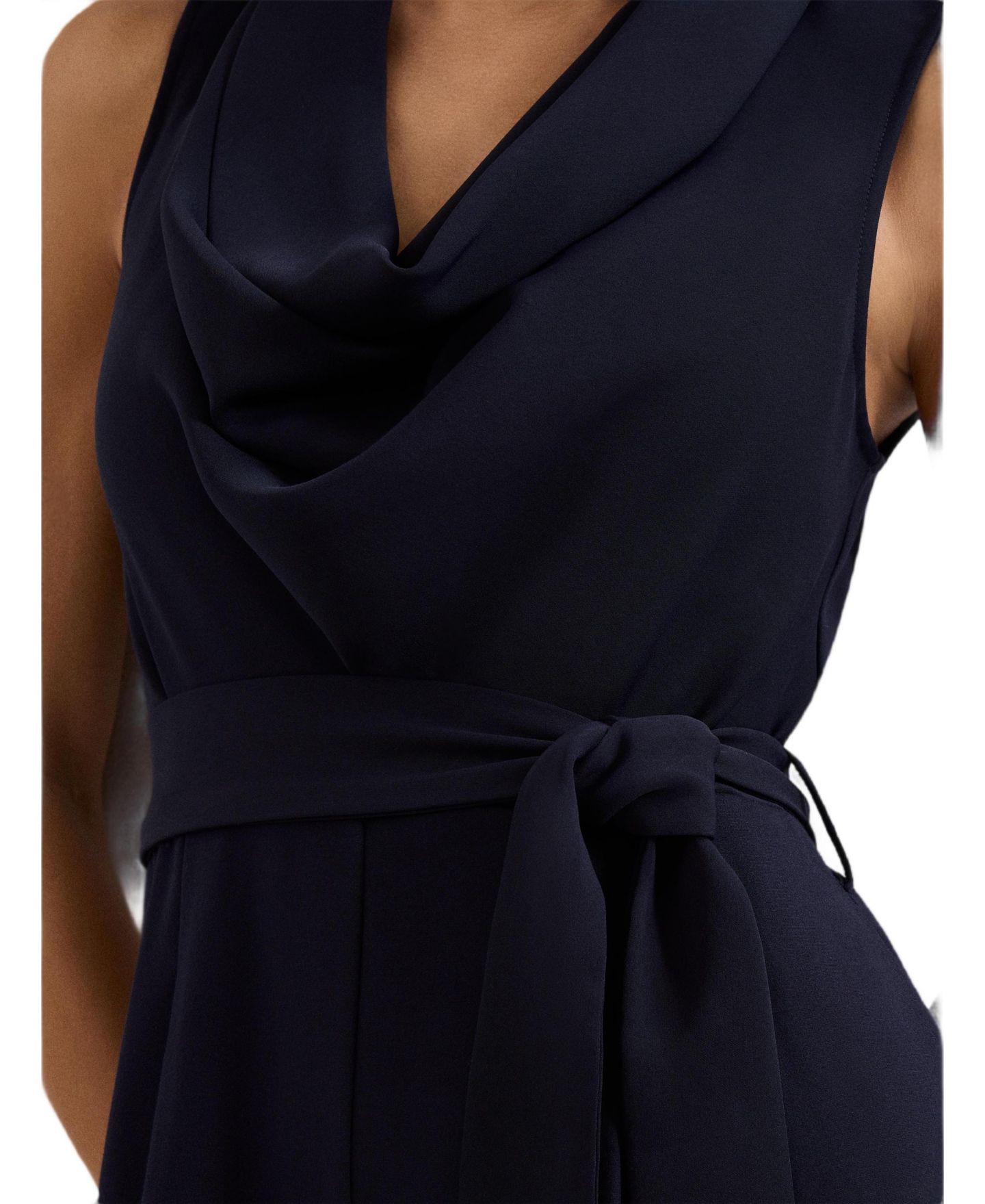 Женский комбинезон Phase Eight Emry Cowl Neck Wide Leg Jumpsuit, цвет: Тёмно-синий — фото 5