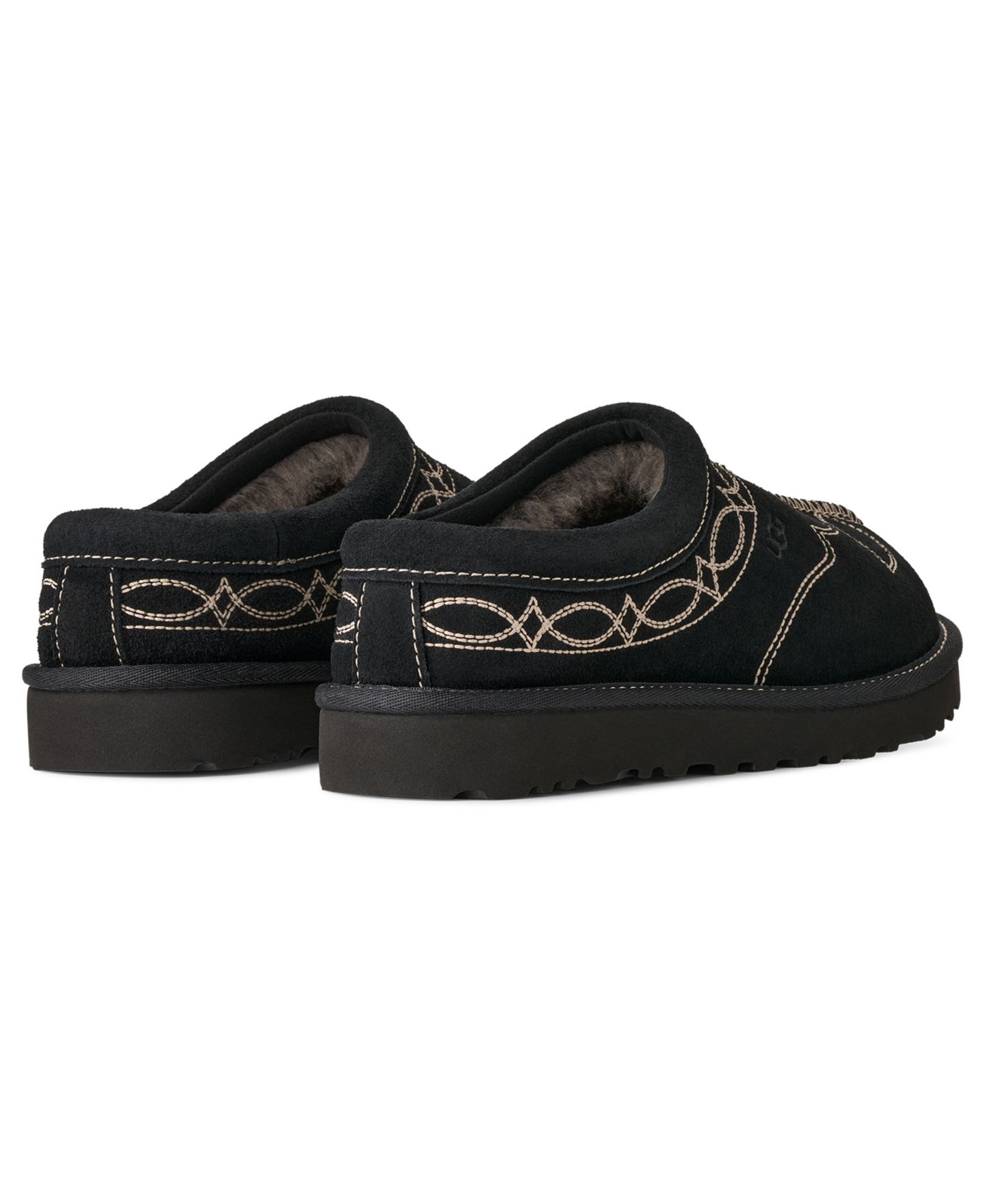 Женские тапочки UGG® Tasman Western Slip-On Slippers, цвет: Чёрный — фото 6