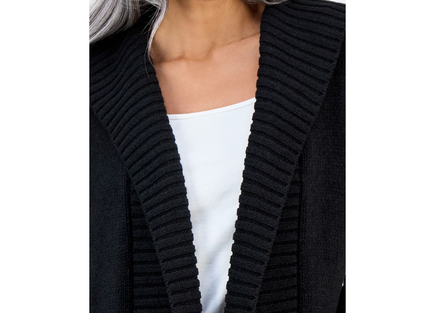 Women's Hooded Open-Front Cardigan