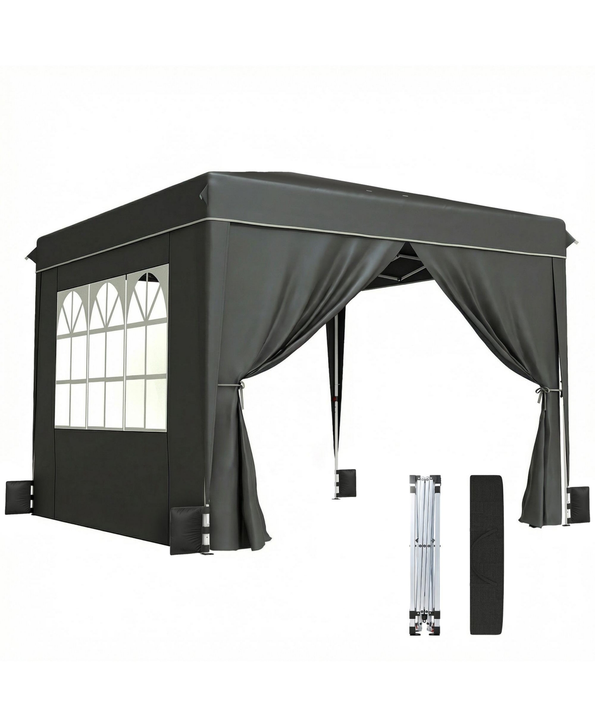 Sevorley Outdoor Canopy Shelter, Carry Bag, Pop-Up Setup, 10 x 10 ft for Camping, Travel and Outdoor Activities