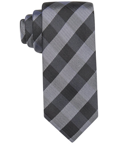 Ryan Seacrest Distinction™ Men's Anaheim Gingham Stretch Comfort Slim Tie, Only at Macy's