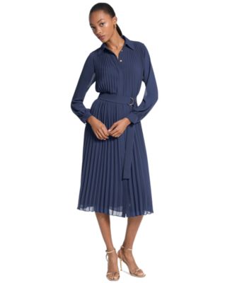 Women's Pleated Shirt Dress