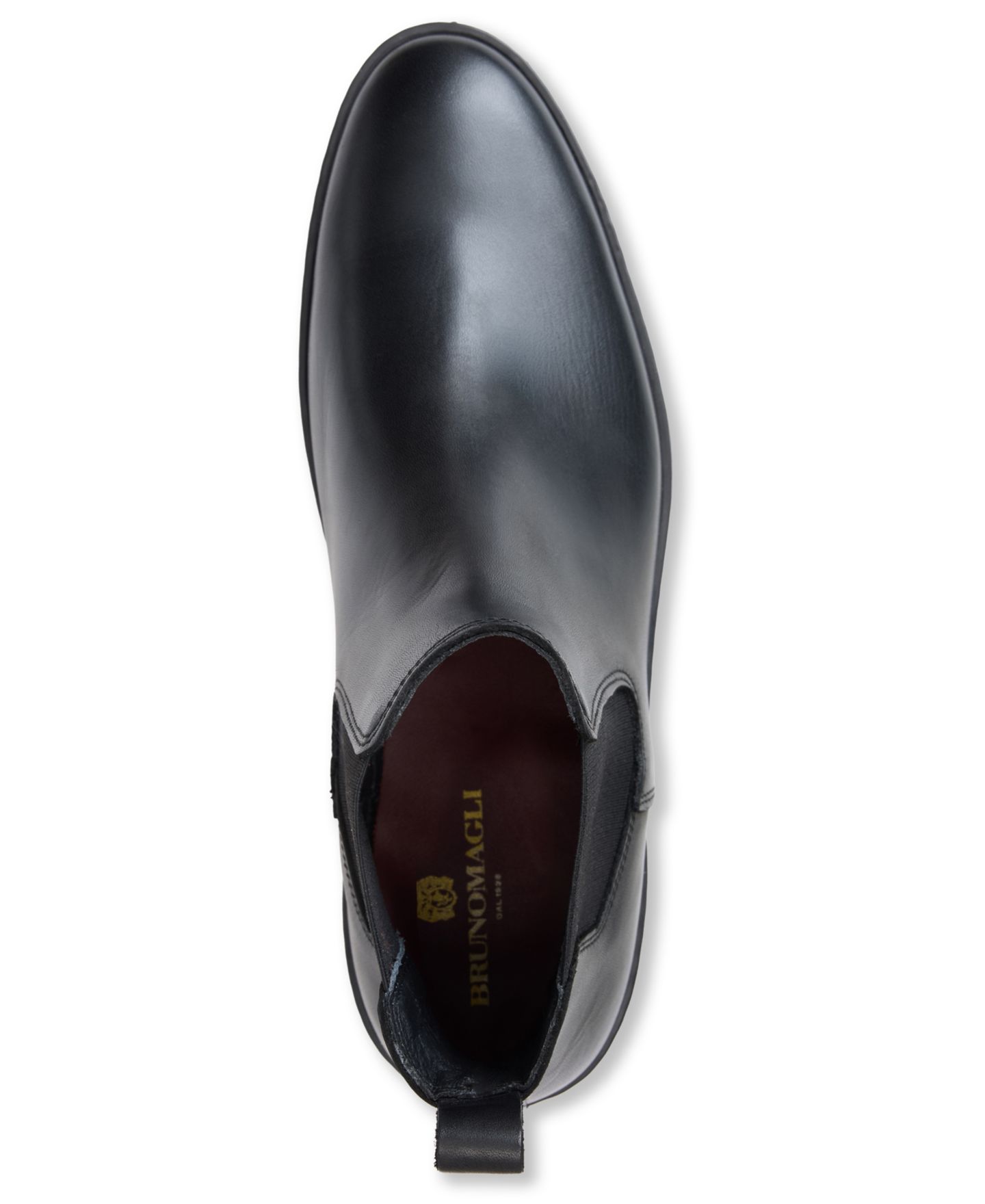 Мужские ботинки Bruno Magli Dado Italian Leather Round-Toe Chelsea, цвет: Чёрный — фото 4