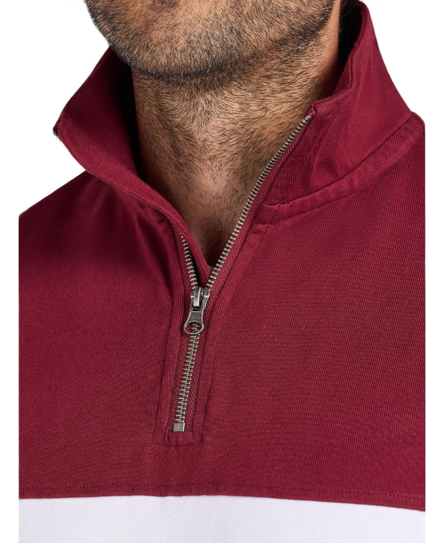 Мужская толстовка Raging Bull Quarter Zip Relaxed-Fit Long-Sleeve, цвет: Тёмно-синий / Красный — фото 7