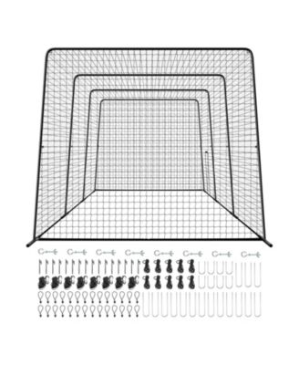 39.4 x 12.1 x 10.2 ft Steel Frame Batting Cage with HDPE Netting