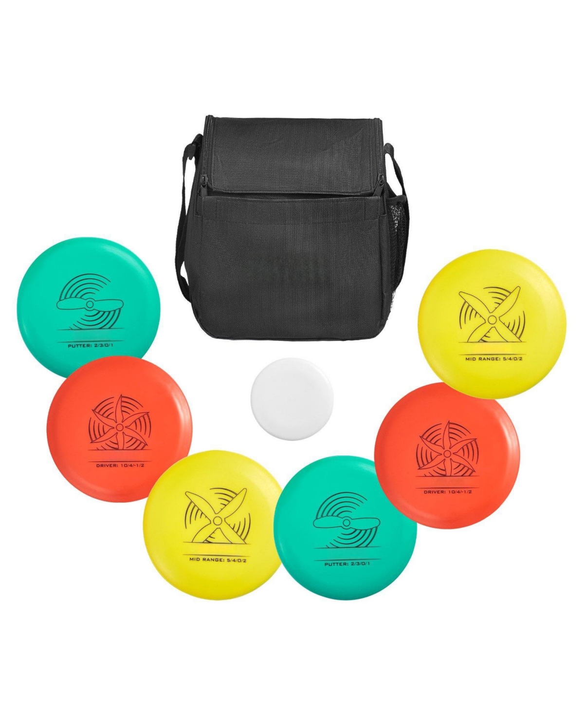 Mecale Disc Golf Set with 6 Discs, Mini Marker and Carry Backpack
