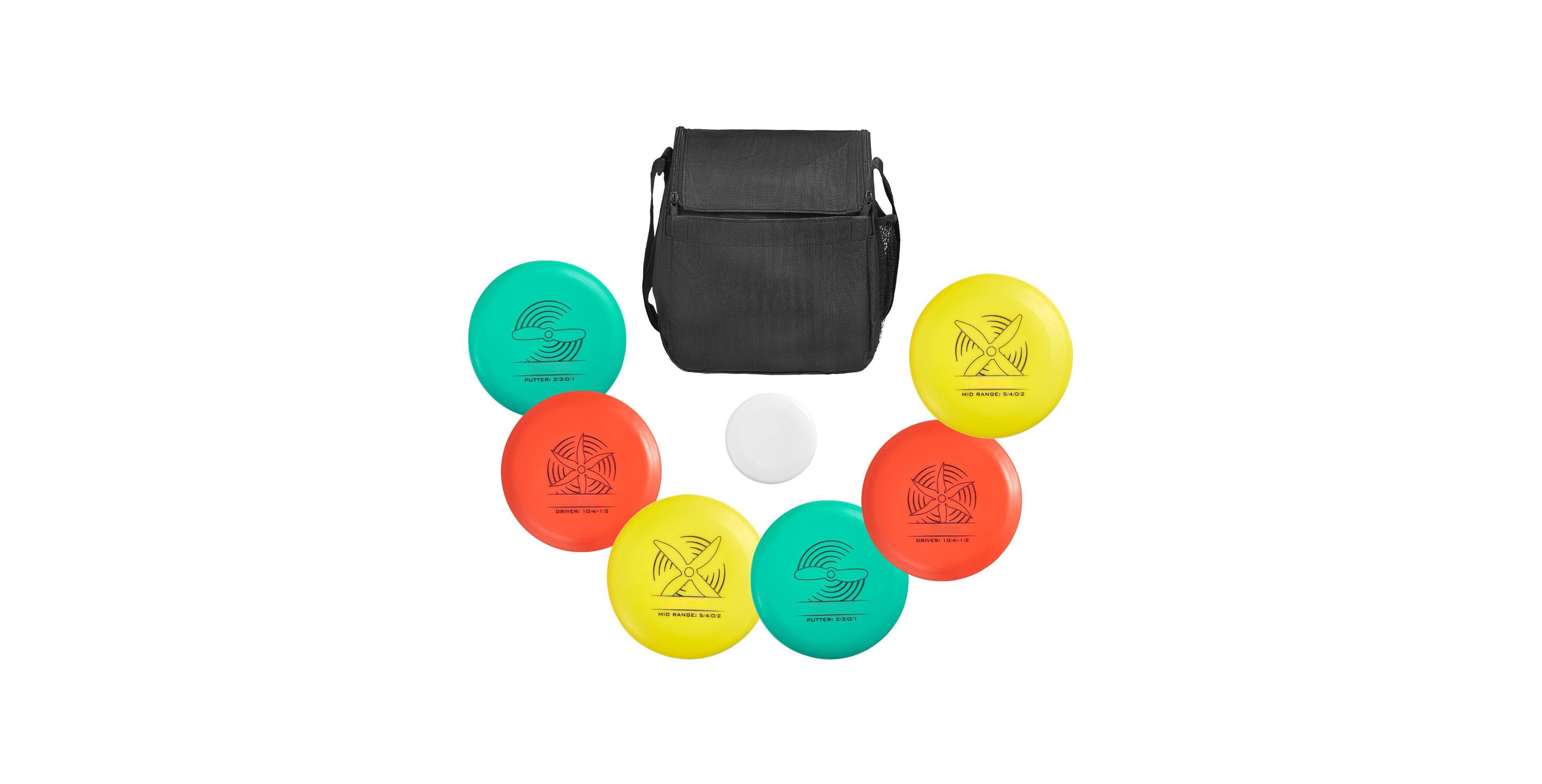 Mecale Disc Golf Set with 6 Discs, Mini Marker and Carry Backpack