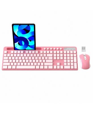 Wireless Silent Full-Size Keyboard and Mouse Combo [Compatible with Windows and macOS]