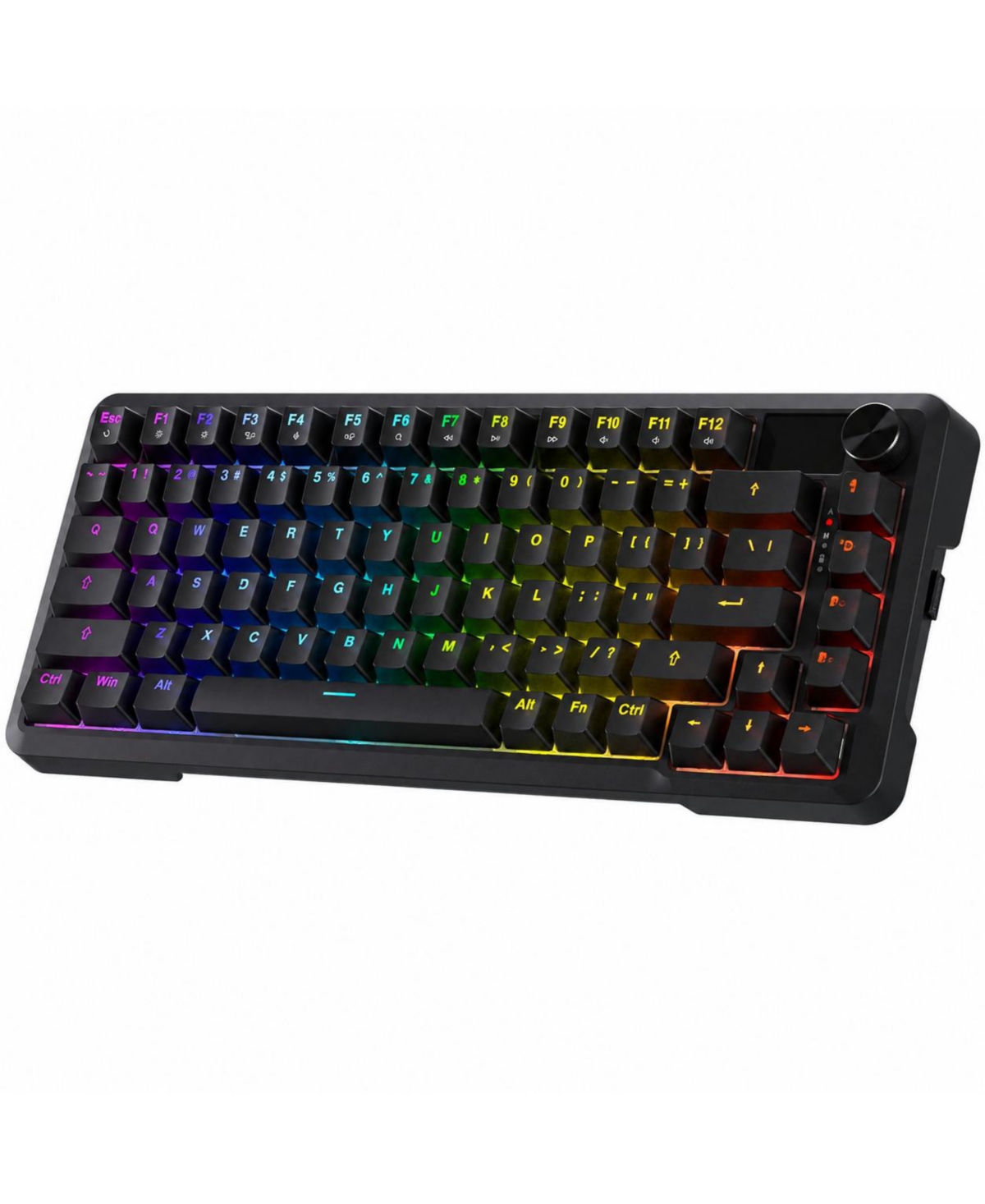 Lofree 81 Key Wireless Rgb Gasket-mounted Gaming Keyboard for Pc, Laptop, Tablet - Black 81 keys + lcd screen