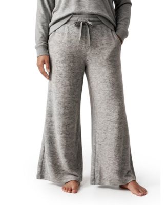 Plus Size Plush Wide-Leg Lounge Pants