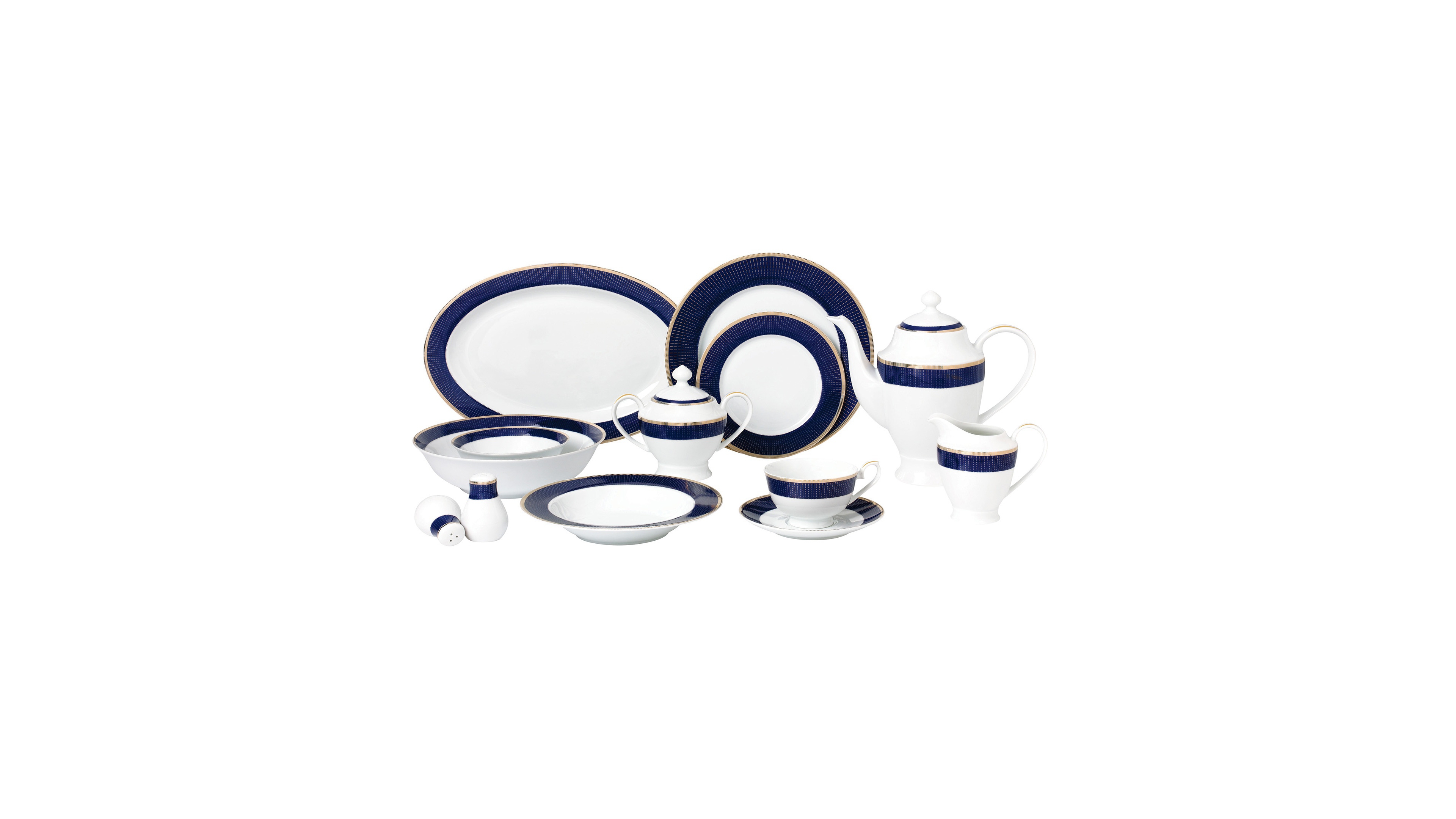 Lorren Home Trends Midnight 57-Pc. Dinnerware Set, Service for 8