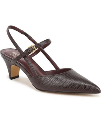 Women's Mattea Faux Leather Pointed Toe Slingback Pumps