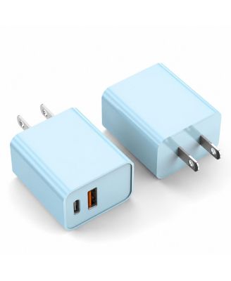 20W Dual Port PD Fast Charging Wall Adapter USB C and A Plug