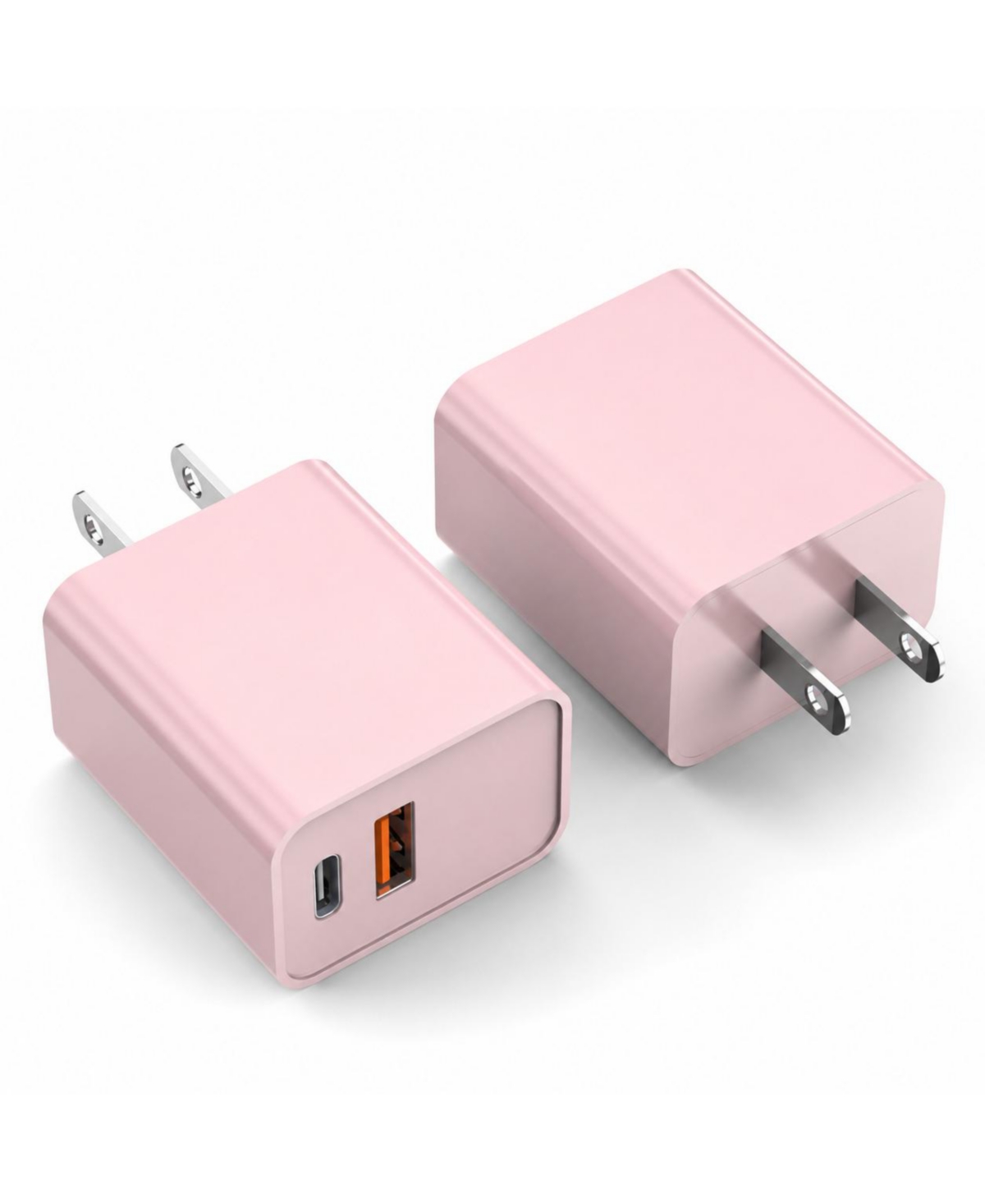 Lofree 20W Dual Port Pd Fast Charging Wall Adapter Usb C and A Plug - Pink 2port 2
