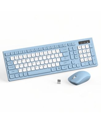 Wireless Keyboard and Mouse Combo Silent Full Size 3 DPI Adjustable