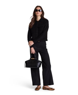 Women's Long Sleeve Collared Utility Sweater Jacket