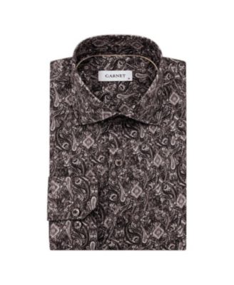 Men's Spread Collar Print Long-Sleeve Shirt