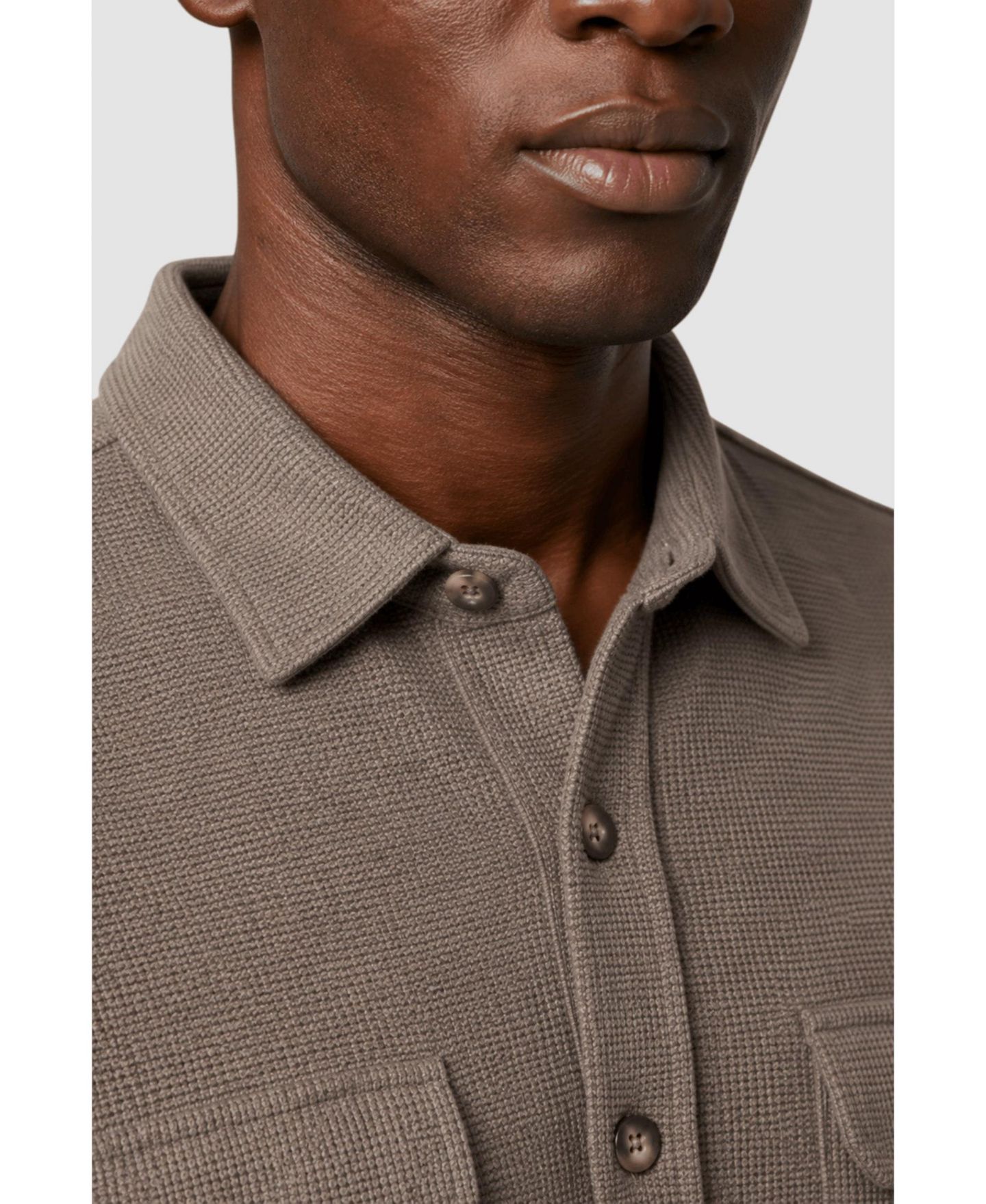 Мужская рубашка Garnet Regular-Fit Flap-Pocket Overshirt, цвет: Серо-коричневый — фото 4