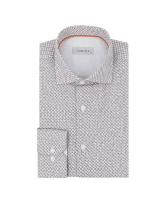 Men's Clip-Dot Regular-Fit Long-Sleeve Spread Collar Shirt